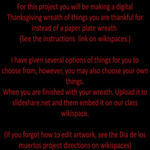 Thanksgiving wreath ppt