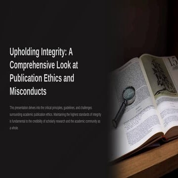 Publication Ethics and Misconducts 4.1. Publication ethics: definition, intro...