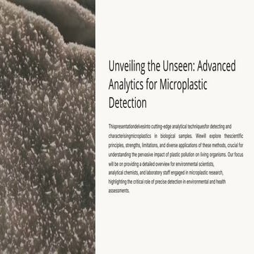 advanced analytics for microplastics detection | PDF