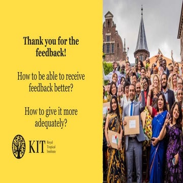 Thank you for the feedback: How to be able to receive feedback better? How to give it more adequately?