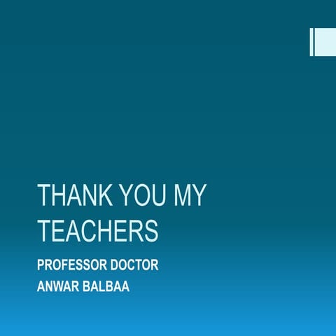 Thank you my teachers