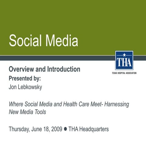 Overview of Social Media for Hospitals
