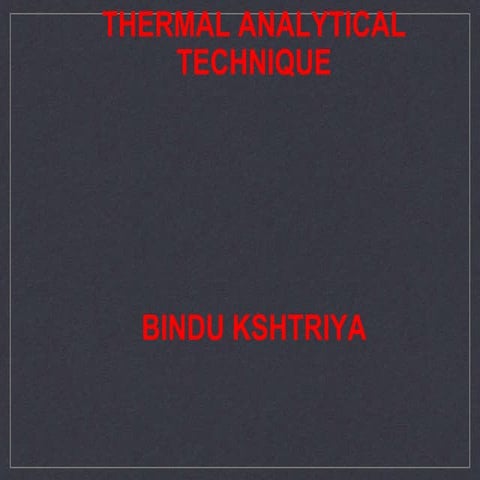 Thermal analysis  4