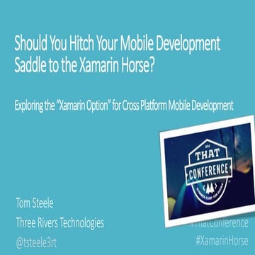 Xamarin / MVVM Intro - That Conference