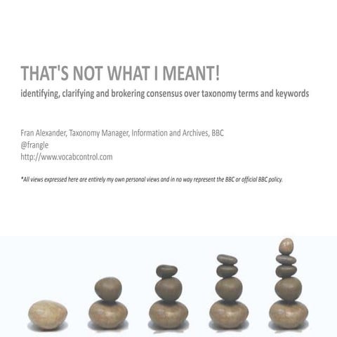 That's not what I meant! - Fran Alexander 