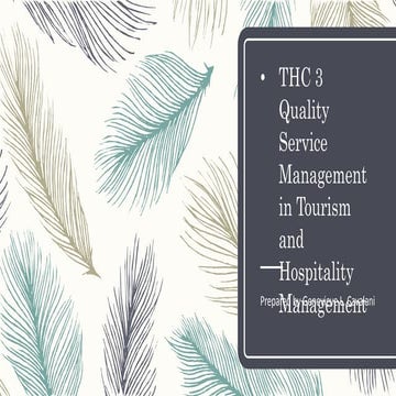 Thc 3 unit 2 customer focus