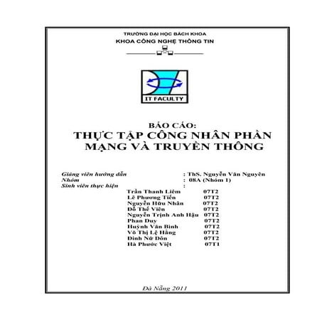 Thực tập công nhân phần mạng và truyền thông