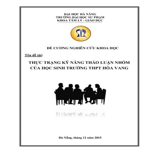 Thực trạng kỹ năng thảo luận nhóm của học sinh trường thpt hòa vang