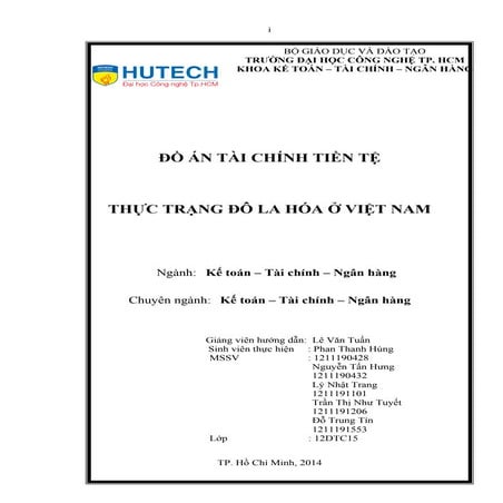 Thực trạng đô la hoá ở việt nam