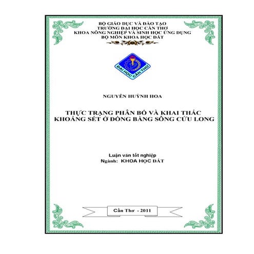 Thực trạng phân bố và khai thác khoáng sét ở đồng bằng sông cửu long 4857877