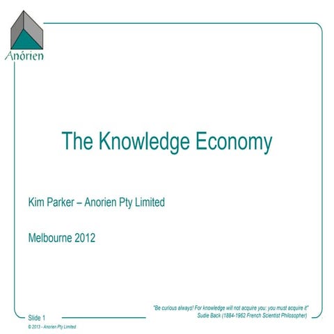 The Knowledge Economy