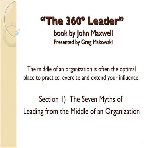 The 360º Leader (Section 1 of 6)