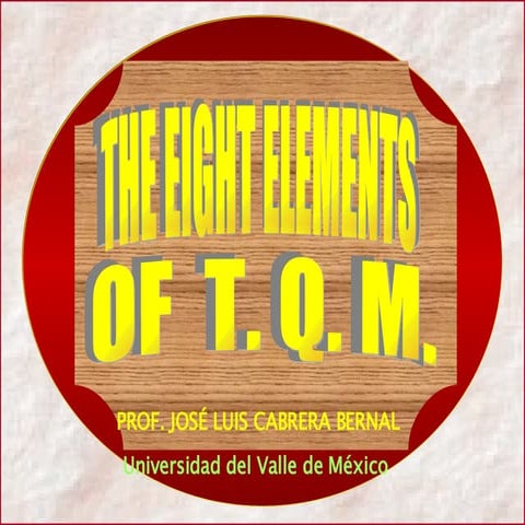 The 8 Elements Of Tqm