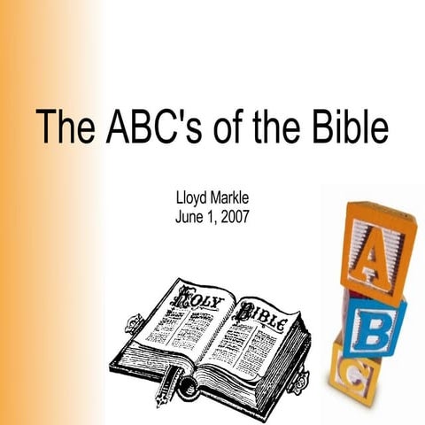 The ABC's of the Bible
