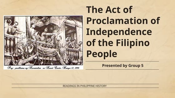 Proclamation of the Philippine Independence.pptx | Death, Injury, or ...