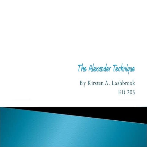 The Alexander Technique