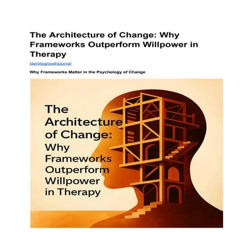 The Architecture of Change: Why Frameworks Outperform Willpower in Therapy