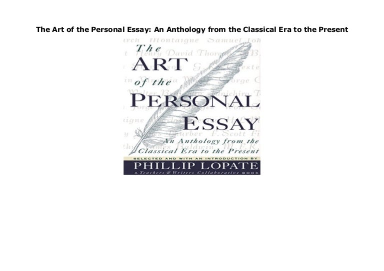 The art of the personal essay table of contents image