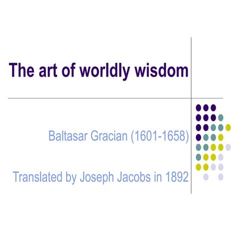 The Art Of Worldly Wisdom
