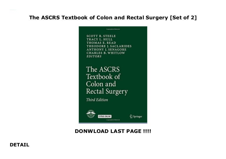 of ascrs colon rectal textbook surgery and