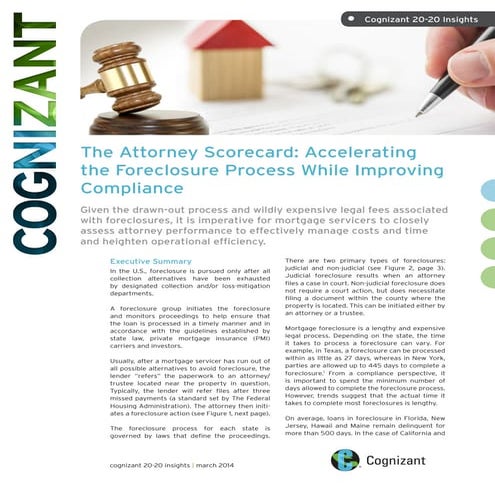 The Attorney Scorecard: Accelerating the Foreclosure Process while Improving ...