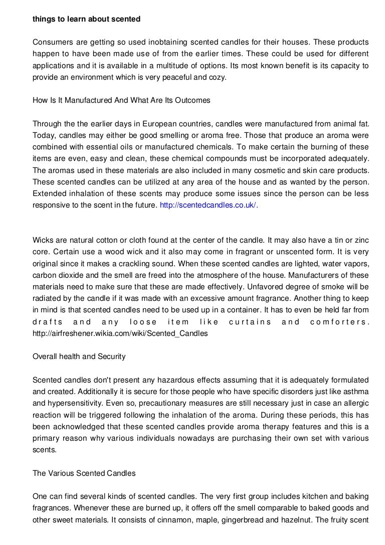 The Basics Of Scented Candles