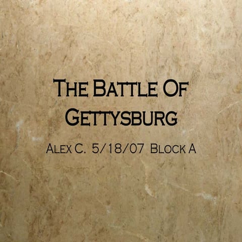 The battle of gettysburg | PPT