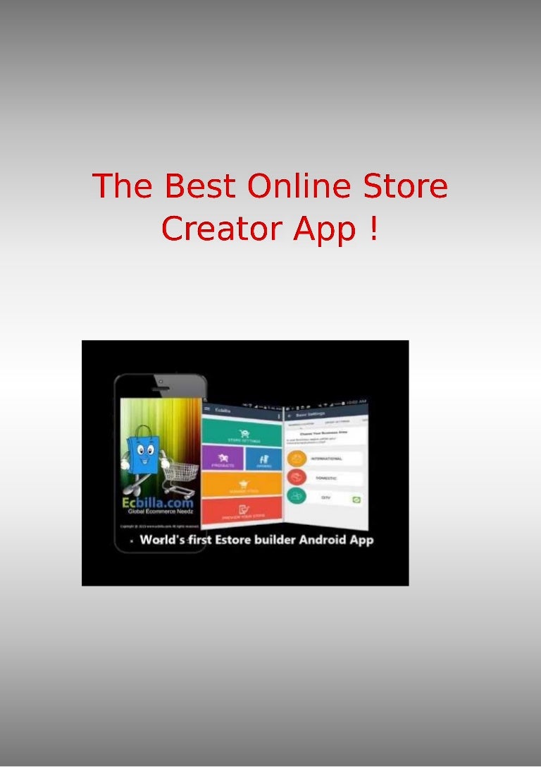 The Best Online Store Creator App