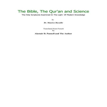 The Bible the Quran Science