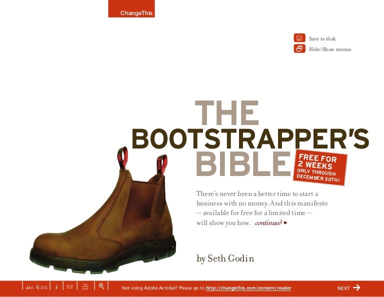The Bootstrapper's Bible by Seth Godin