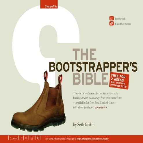 The Bootstrapper's Bible by Seth Godin