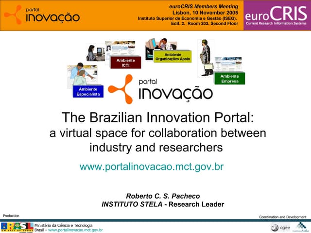 The Brazilian Innovation Portal:a virtual space for collaboration between ind...