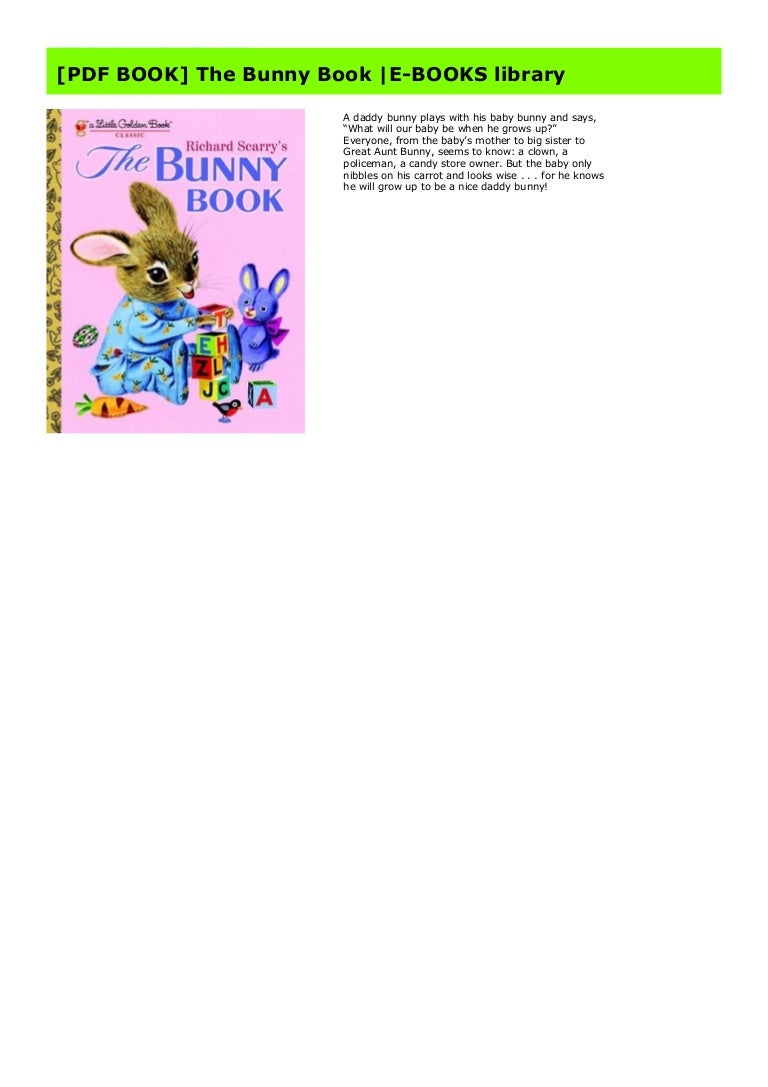 Pdf Book The Bunny Book E Books Library