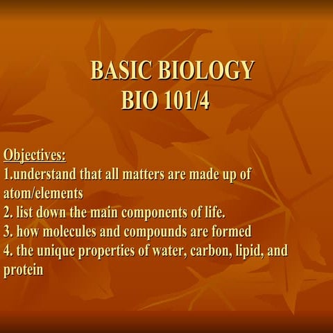 The Chemicals Of Life