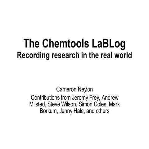 The Chemtools LaBLog