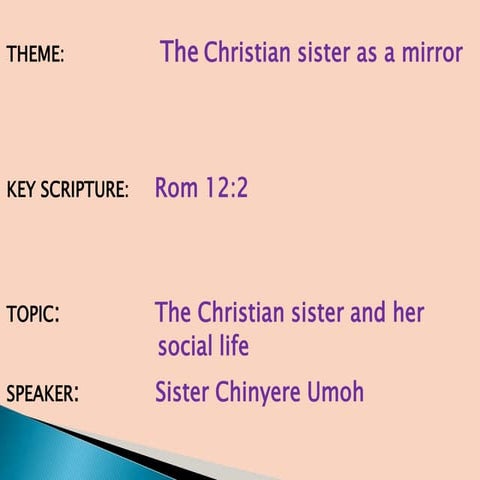 The Christian Sister and Her Social Life