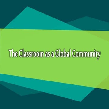The classroom-as-a-global-community