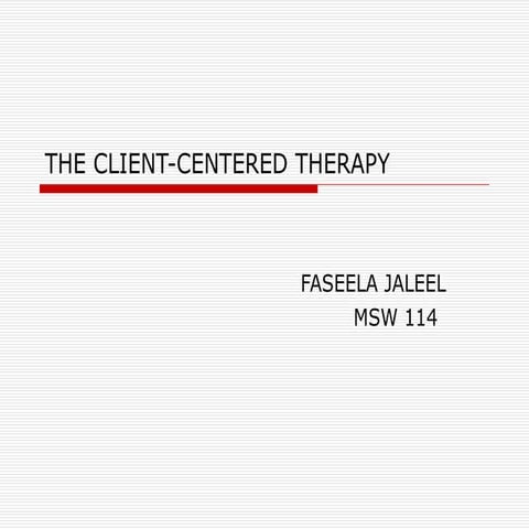 Client-centered therapy