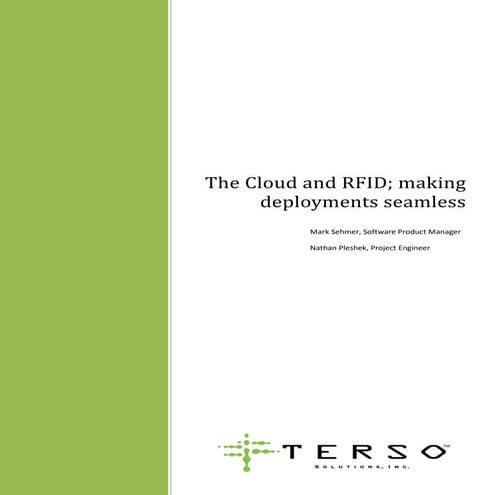The Cloud and RFID 