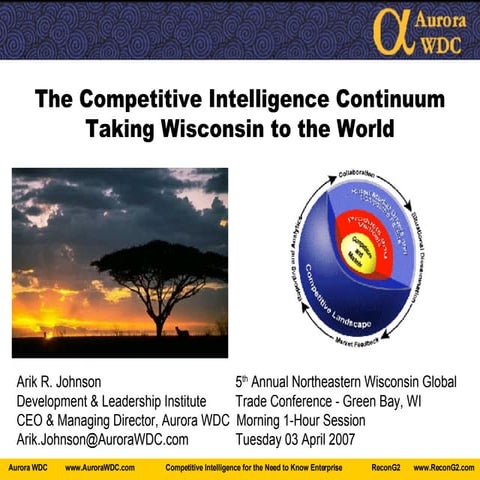 Performing Competitive Intelligence in a Pharmaceutical Company | PPTX