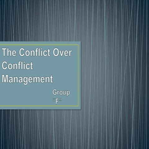 Organizational conflict iv | PPTX