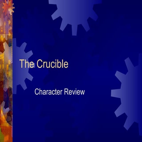 Characters in 'The Crucible' by Arthur Miller