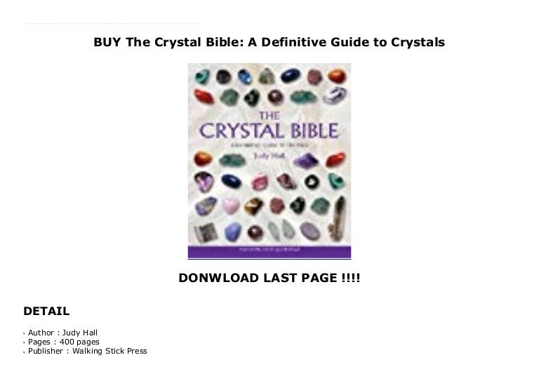 BUY The Crystal Bible A Definitive Guide to Crystals
