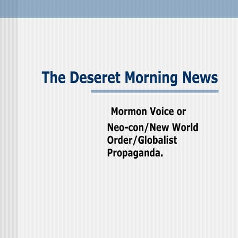 The Deseret Morning News