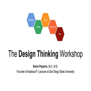 The Design Thinking Workshop @ SDSU