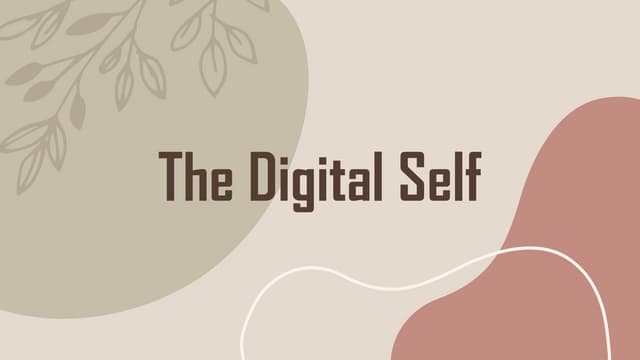 Digital Self | PPTX