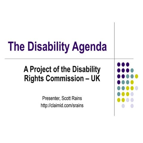 The Disability Agenda of the UK | PPT