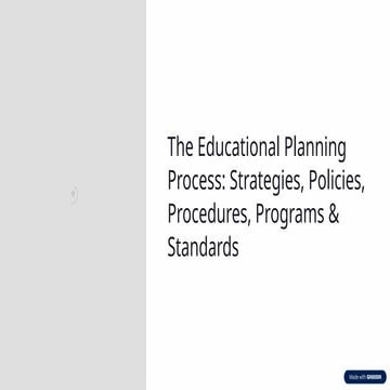 Educational planning models | PPTX