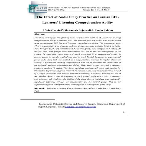 The effect of films with and without subtitles on listening comprehension of ...