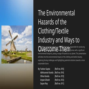 Environment impact assessment of textile industry | PDF